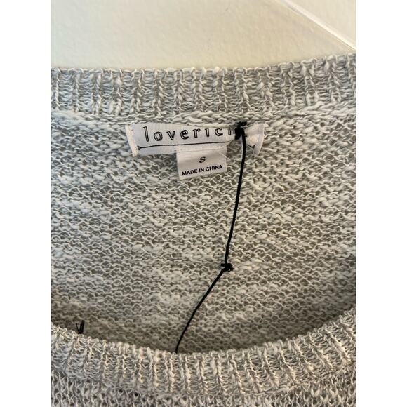 Loveriche Double Split Hem Gray Heather Tunic Sweater Size Small - Picture 4 of 7